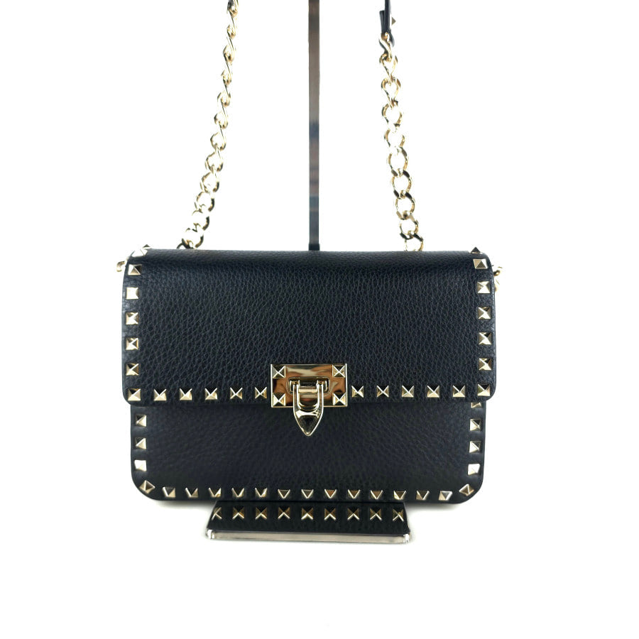 Rockstud flap shoulder bag crossbody bag