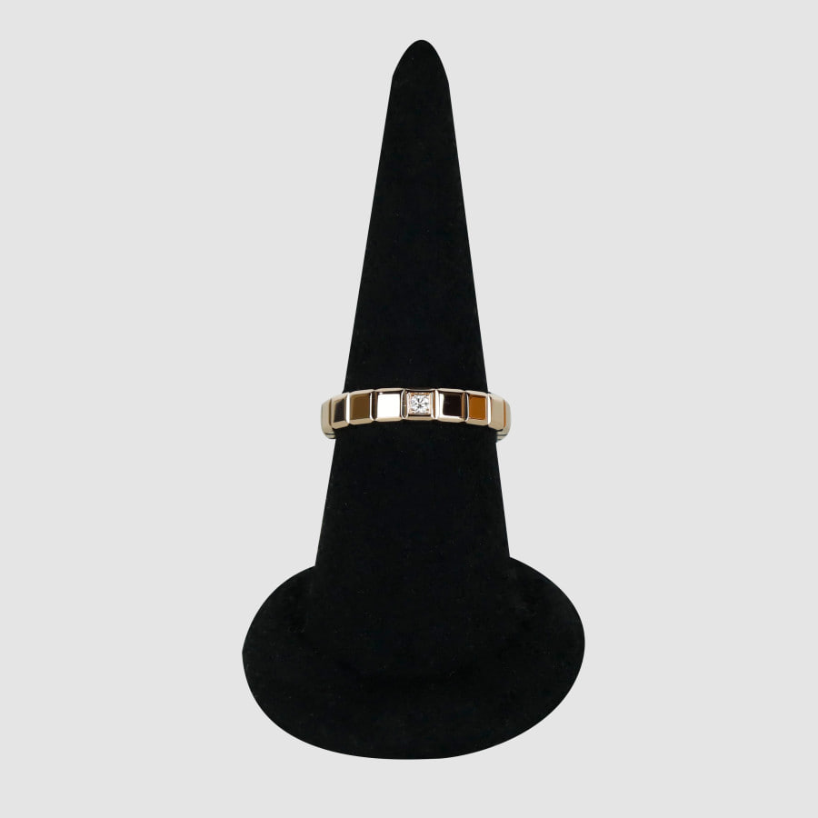 56 Ice Cube 1 Diamond Medium Ring