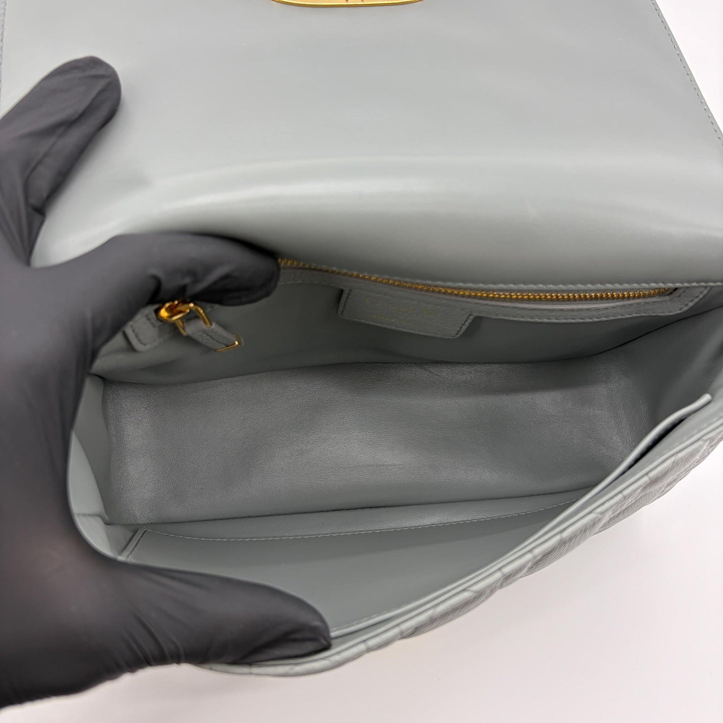 Dior Medium Dior Caro Bag Cloud Blue Gold Hardware