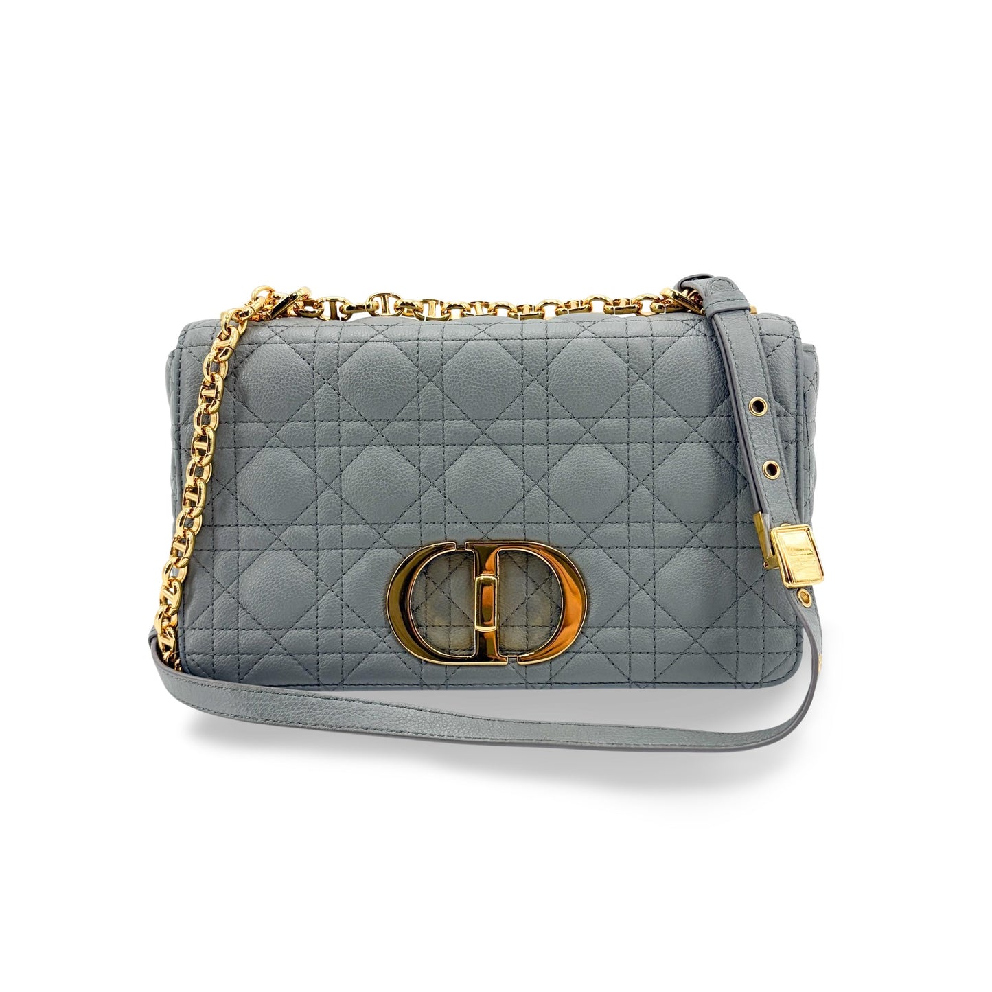 Dior Medium Dior Caro Bag Cloud Blue Gold Hardware