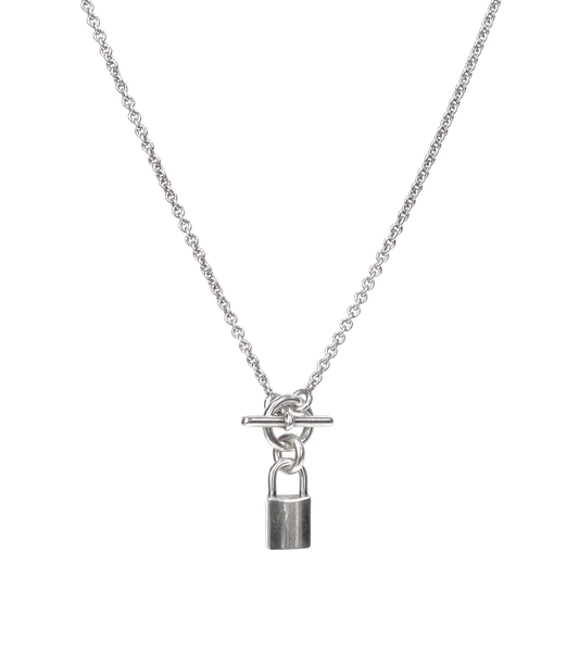 Hermès Silver Amulet Lock Necklace