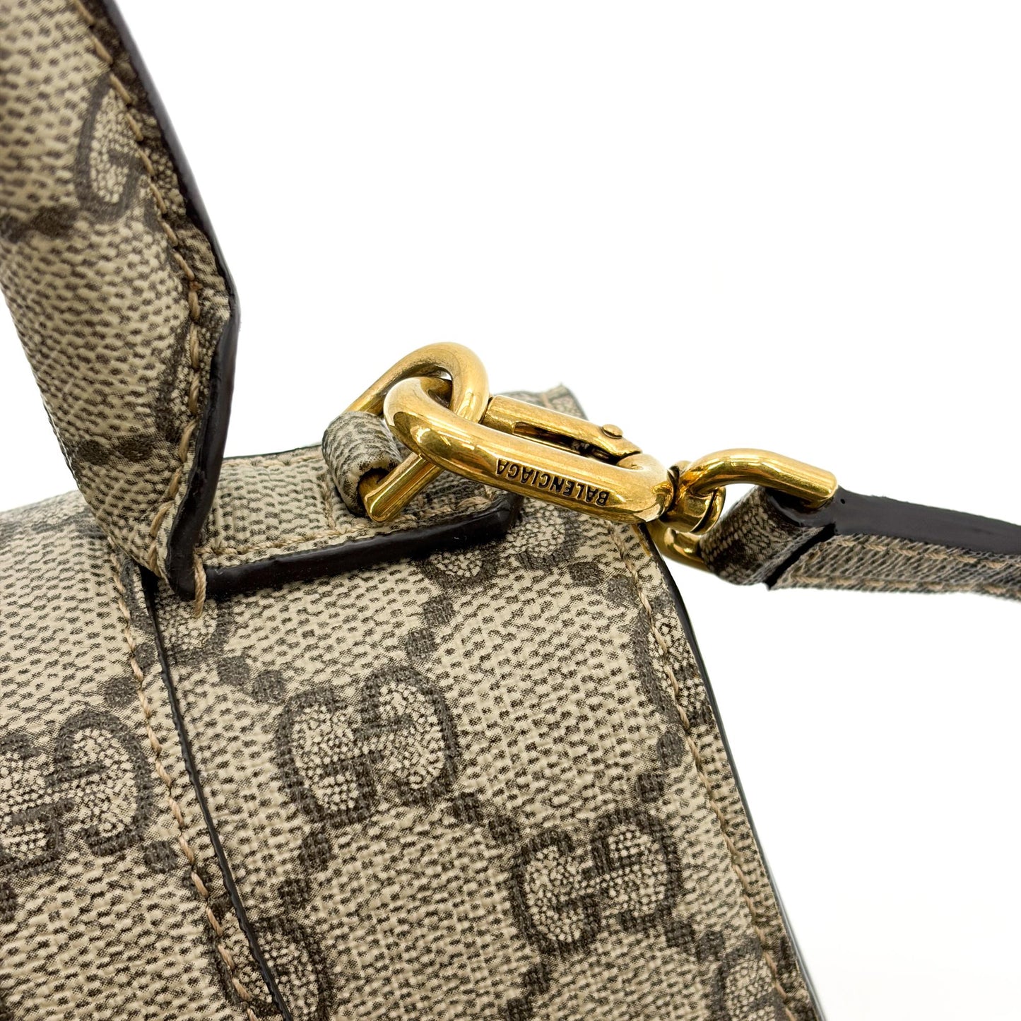 Balenciaga x Gucci The Hacker Project Hourglass Small Handbag Beige Ebony