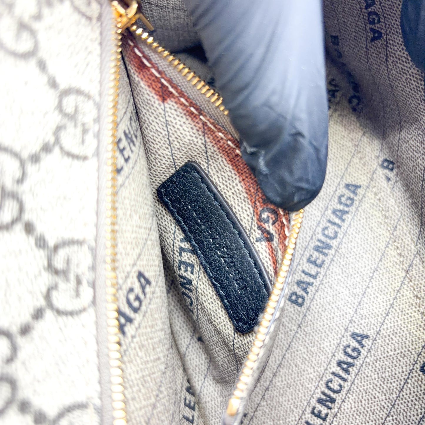 Balenciaga x Gucci The Hacker Project Hourglass Small Handbag Beige Ebony