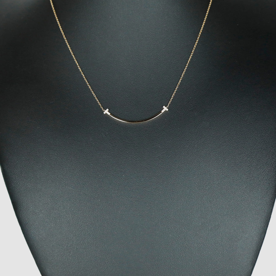 Small & Co T Smile Diamond Pendant Necklace