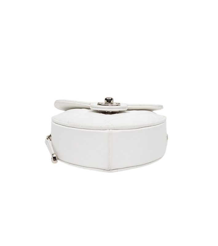 Chanel White Small Heart Crossbody Bag