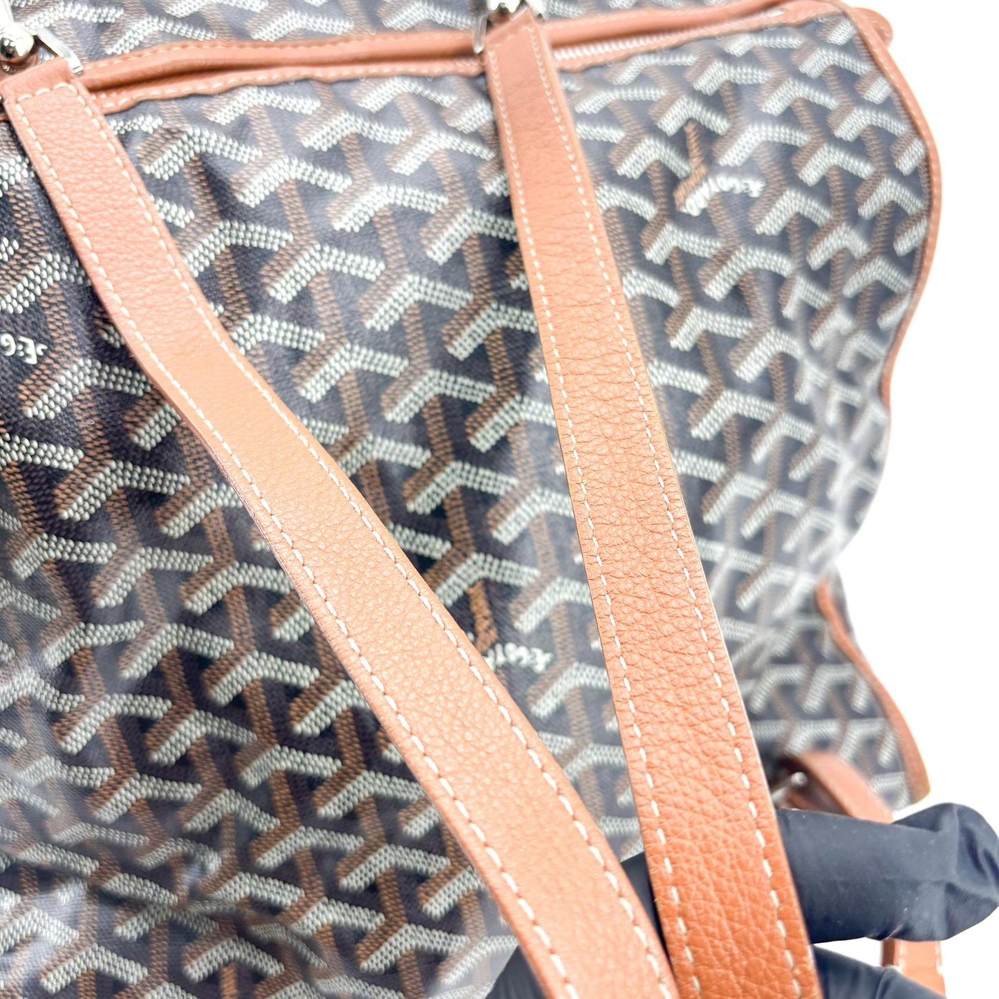 Goyard Saint Léger Backpack Black Brown
