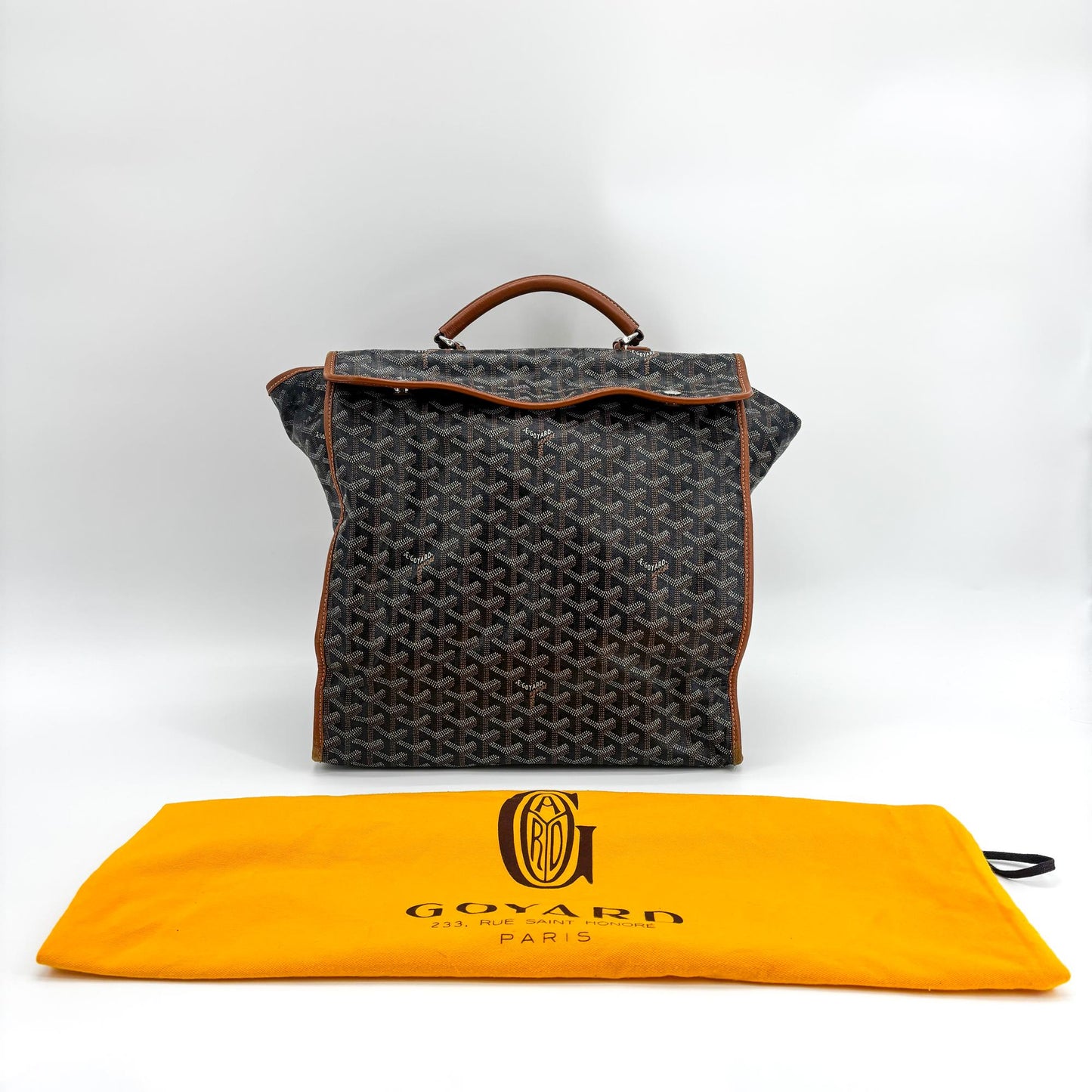 Goyard Saint Léger Backpack Black Brown
