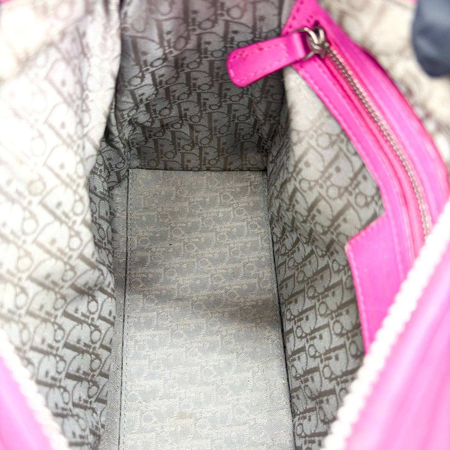 Dior Lady Dior Medium Bag Fuchsia Lambskin Silver