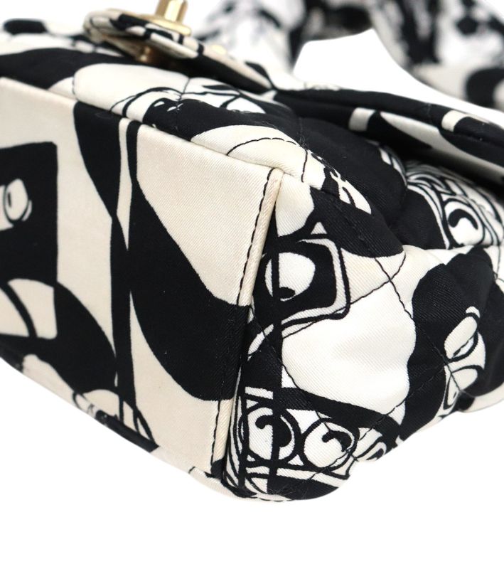 Chanel Two-tone Print Top-handle Shoulder Bag