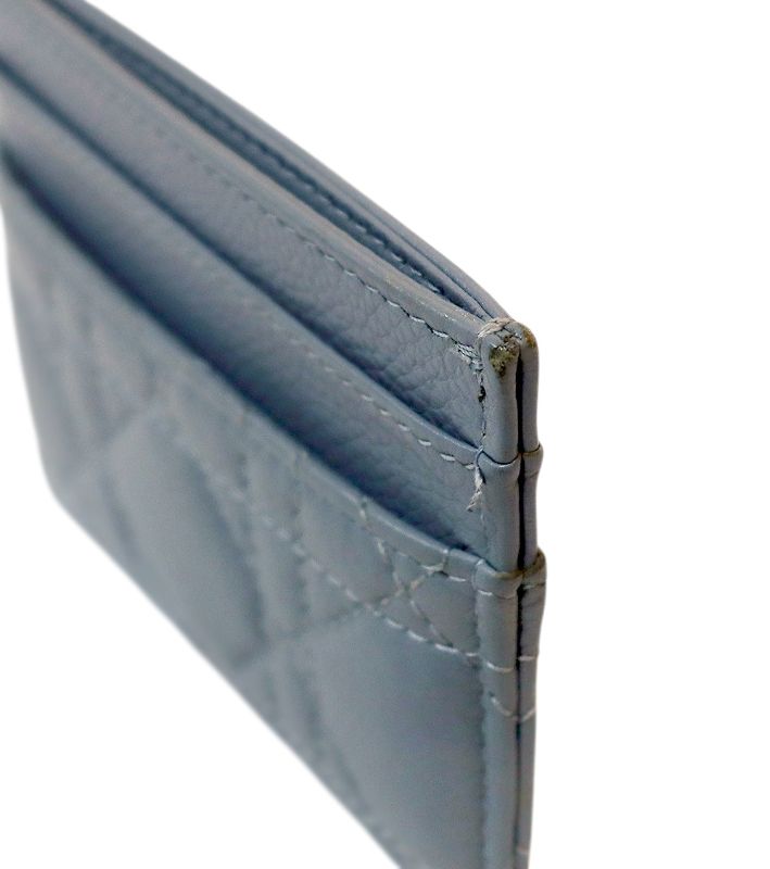 Dior Blue Caro Card Holder Wallet