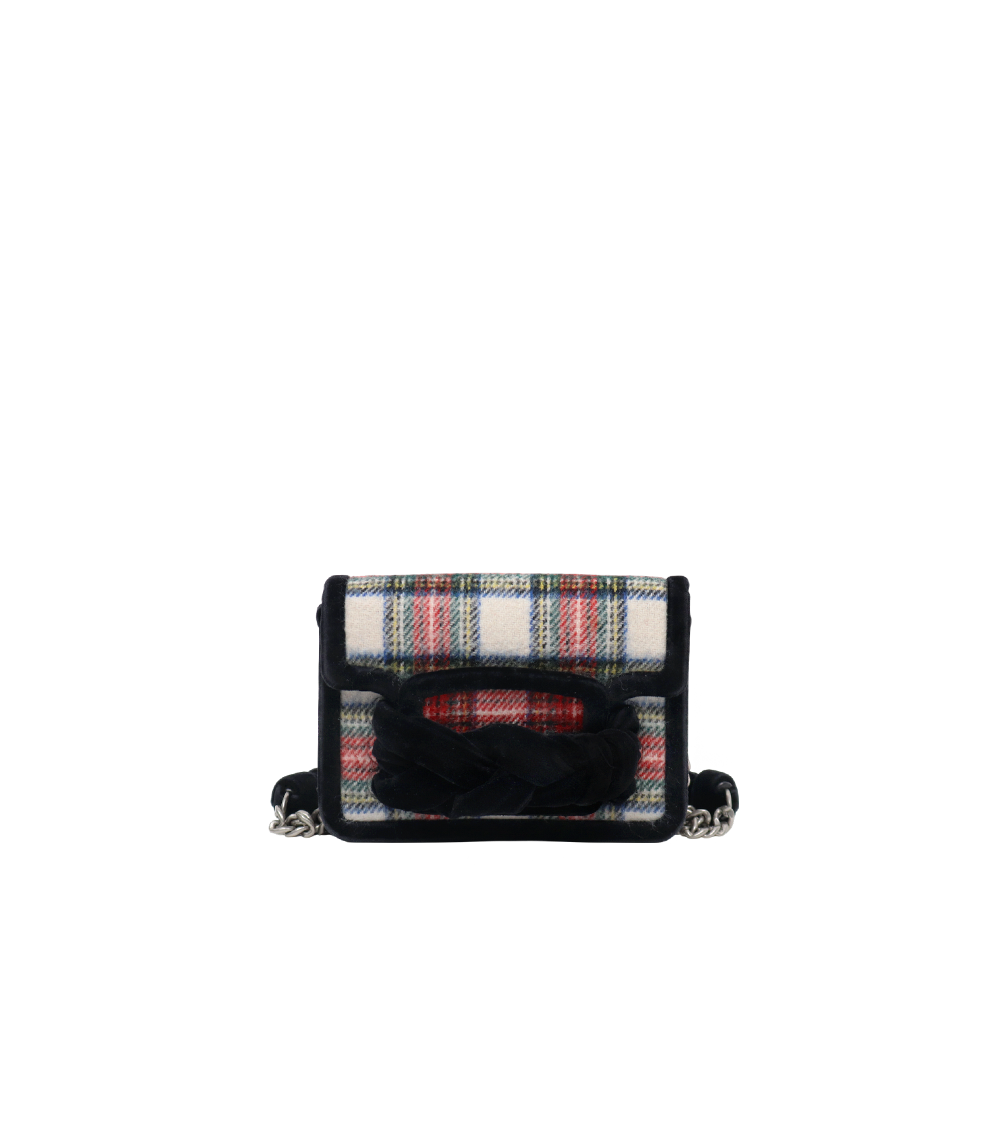 Miu Miu Tartan Check Chain Shoulder Bag