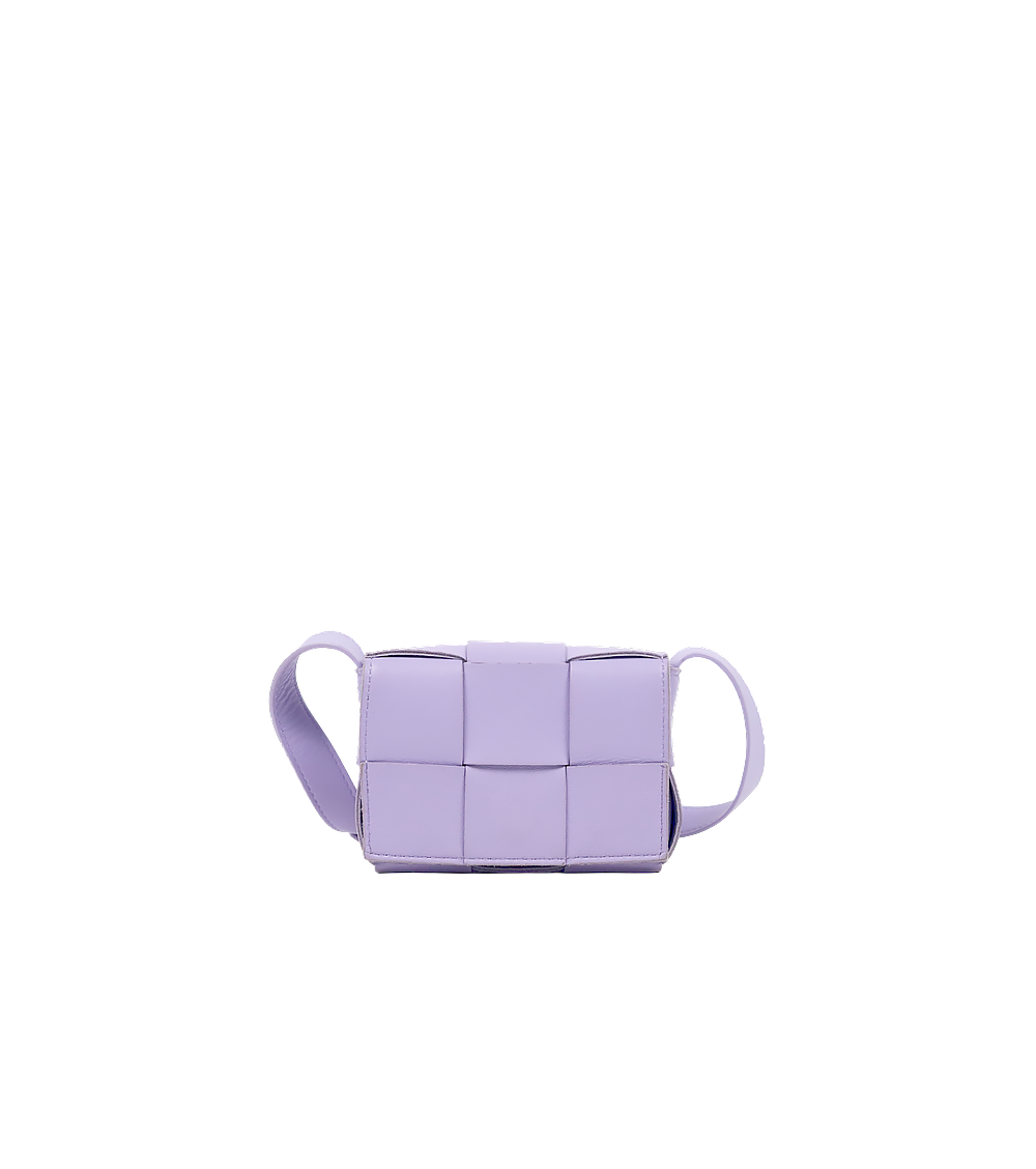 Bottega Veneta Mini Purple Cassette Crossbody Bag