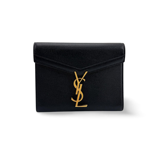 Saint Laurent Cassandra Grande de Foudre Monogram Chain Wallet