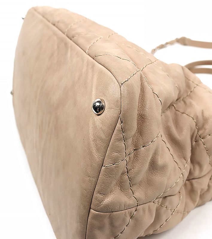 Chanel Beige Quilted Big CC 2WAY Bag