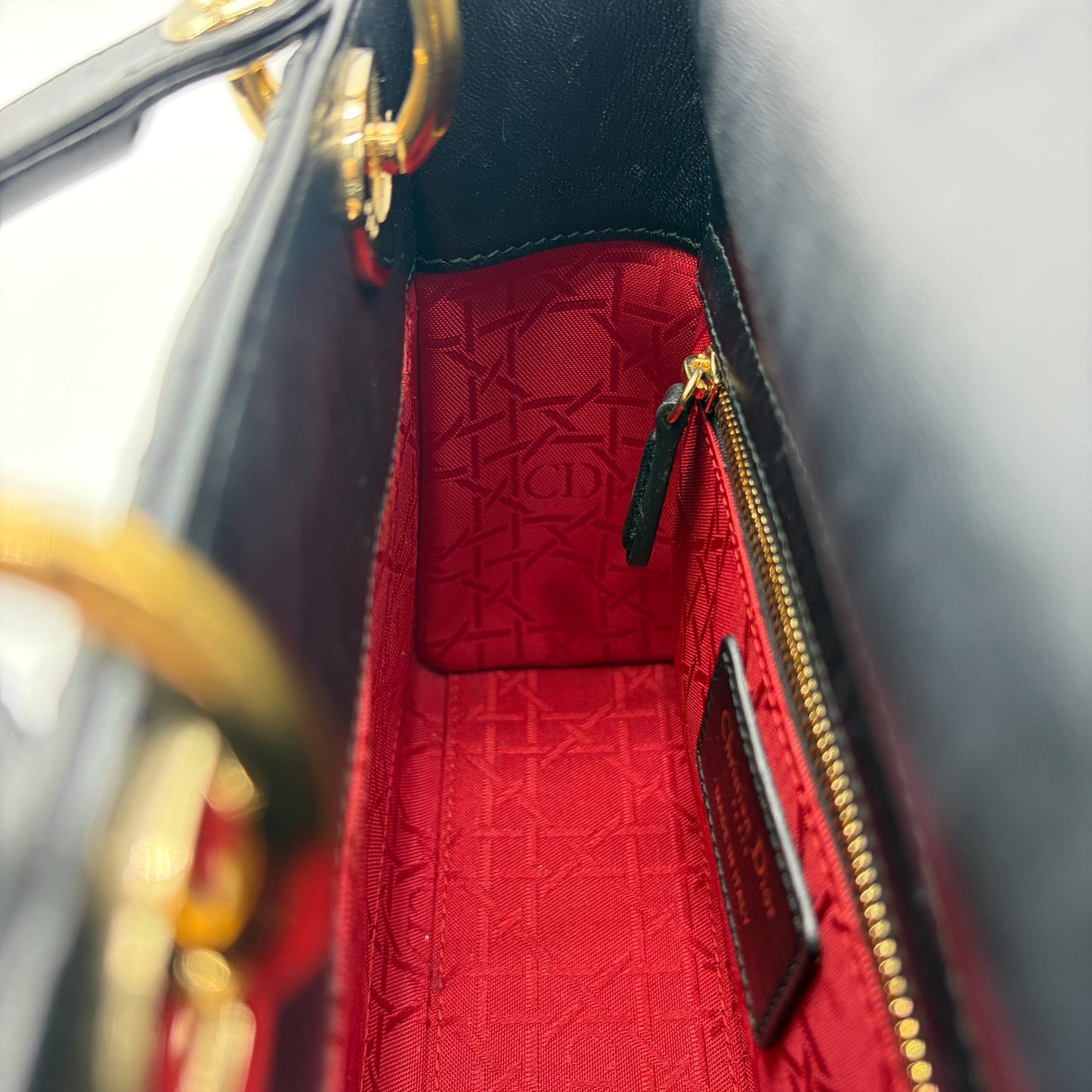 Dior Small Lady Dior Bag Black Lambskin Gold Hardware