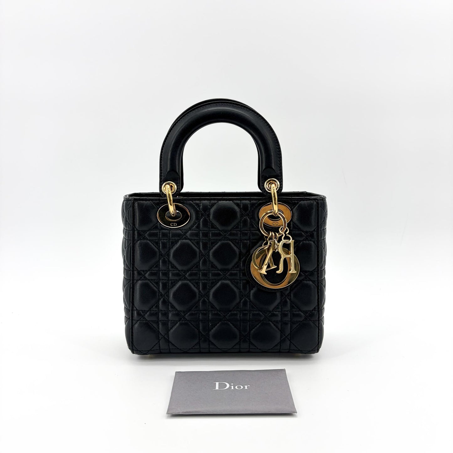 Dior Small Lady Dior Bag Black Lambskin Gold Hardware