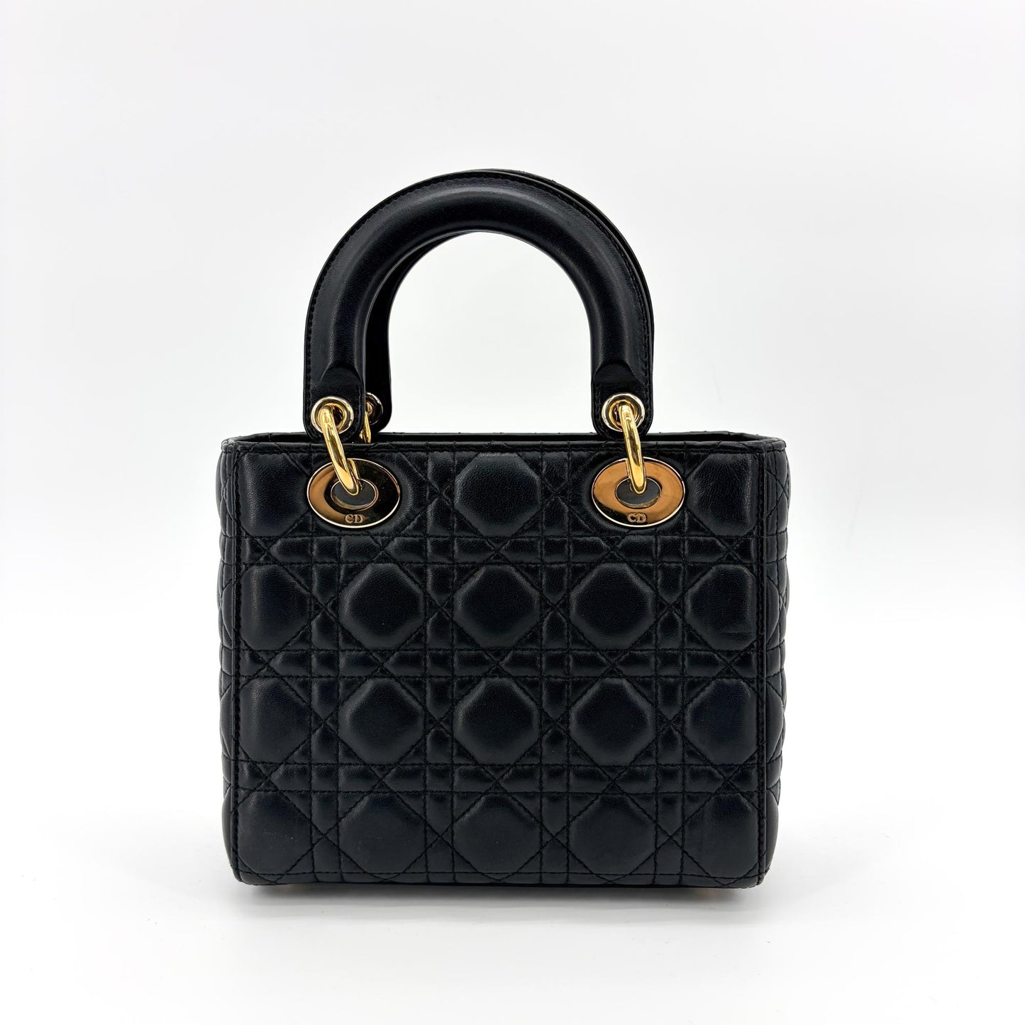 Dior Small Lady Dior Bag Black Lambskin Gold Hardware