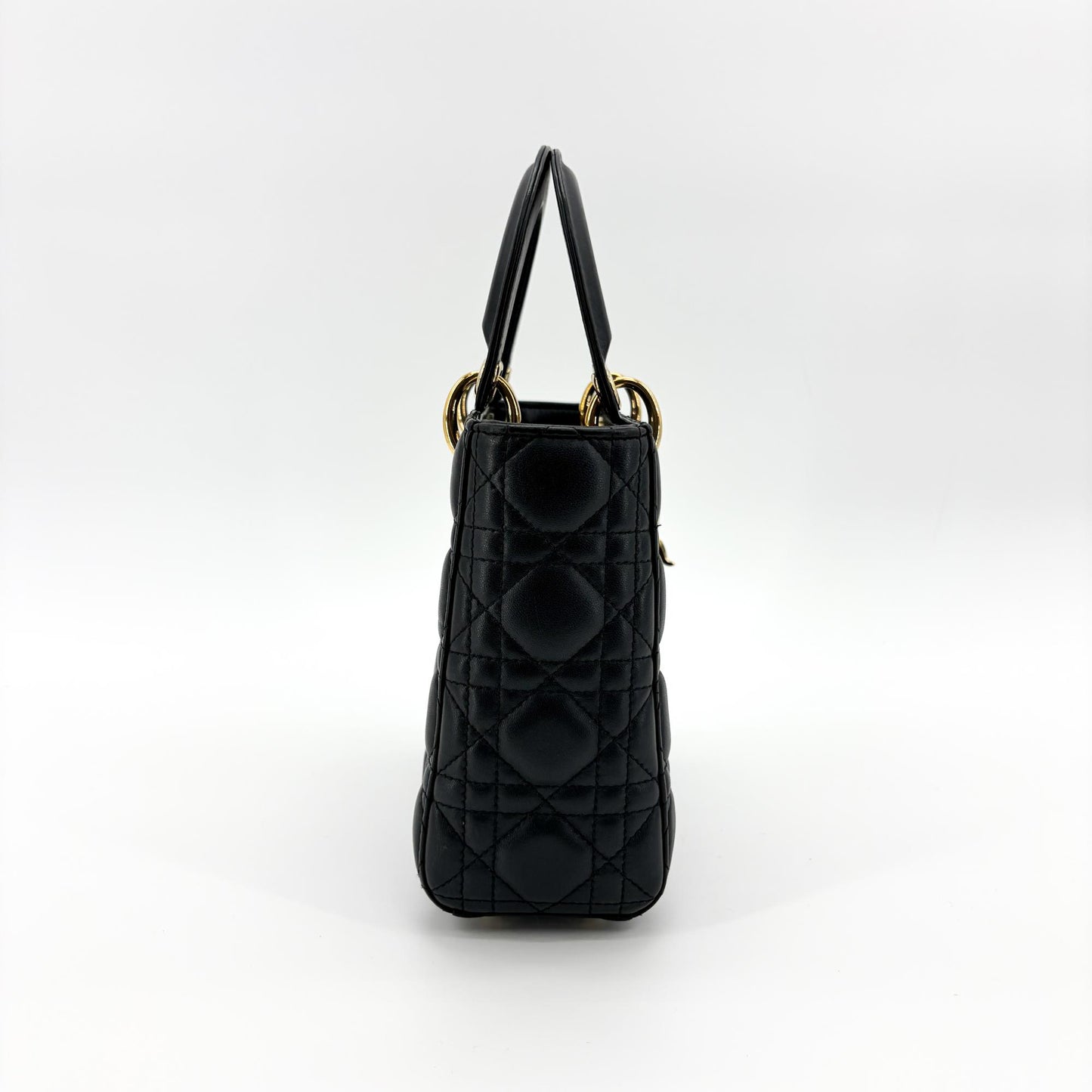Dior Small Lady Dior Bag Black Lambskin Gold Hardware