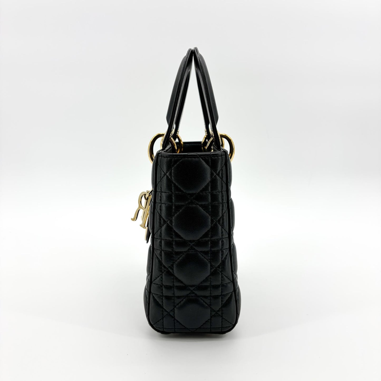 Dior Small Lady Dior Bag Black Lambskin Gold Hardware