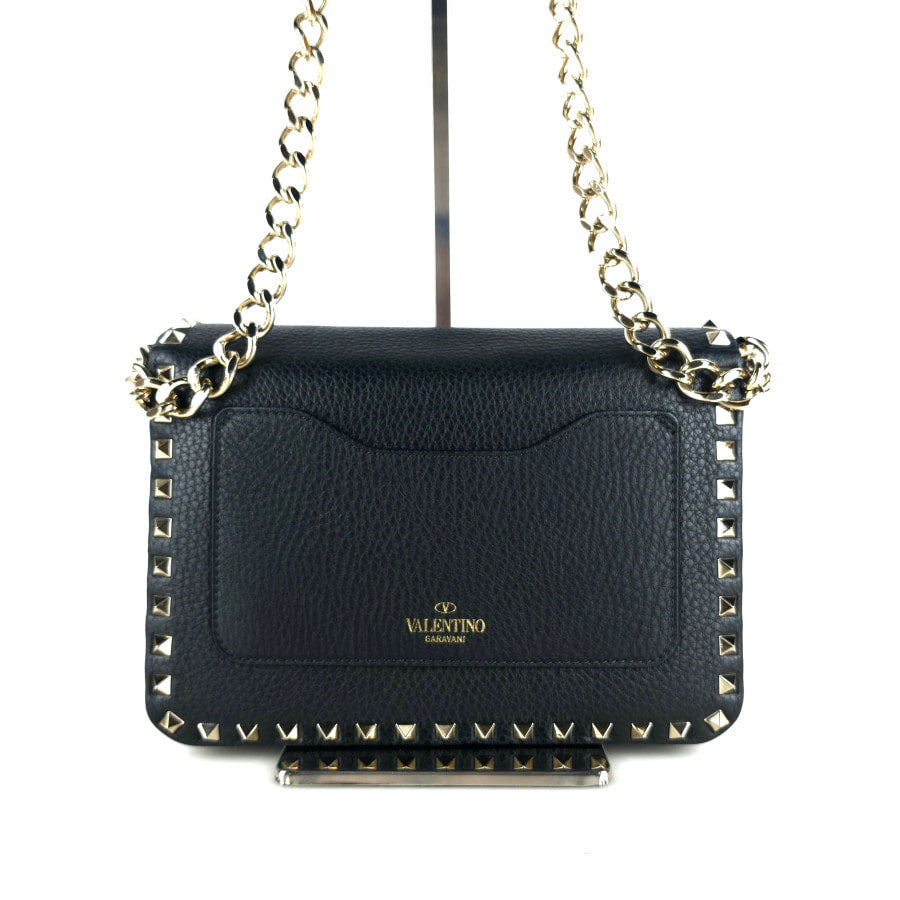 Rockstud flap shoulder bag crossbody bag