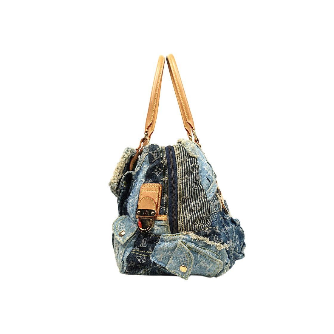 Louis Vuitton Denim Patchwork Shoulder Bag