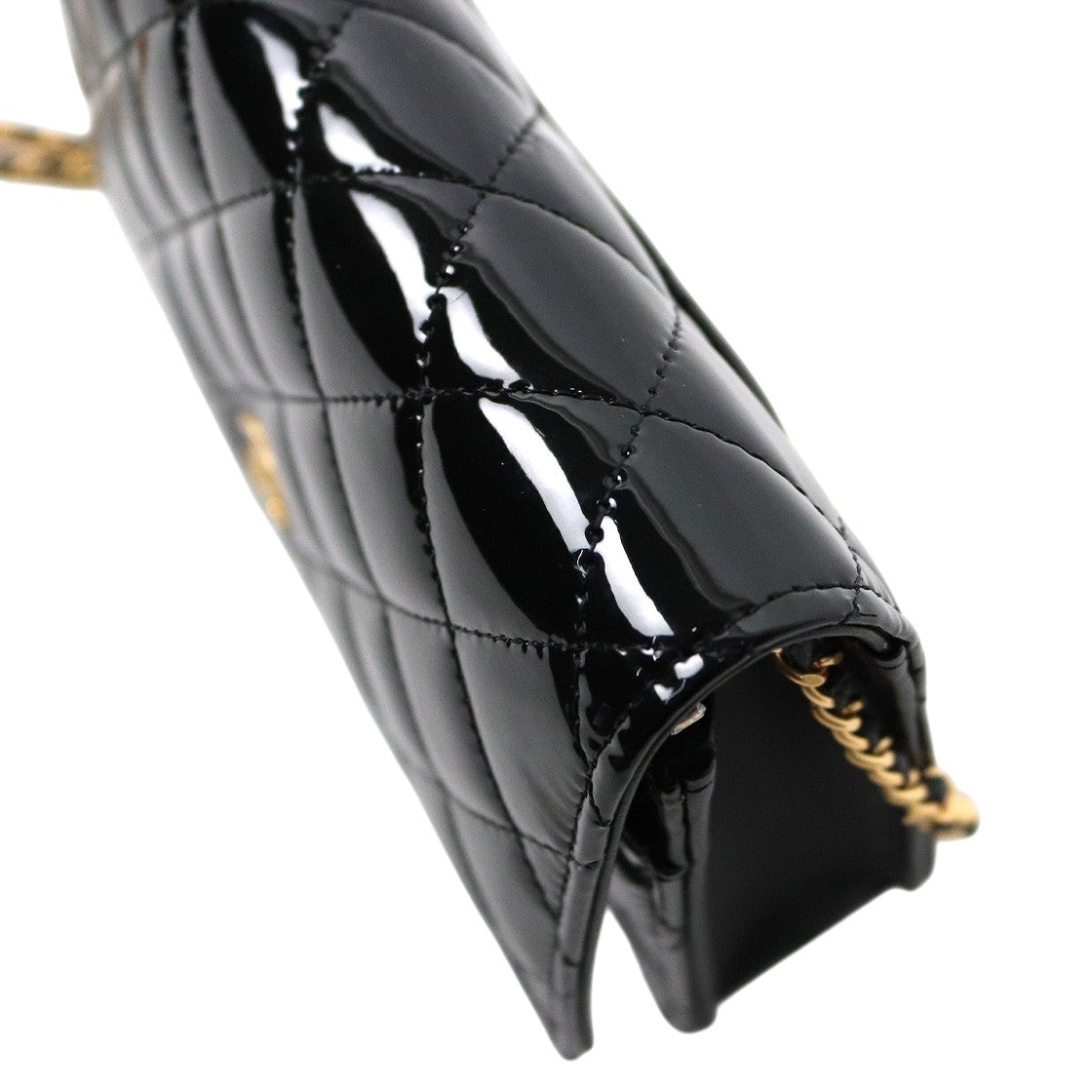 Chanel Black Faux Leather WOC Crossbody Bag