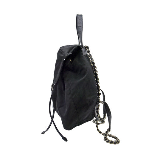 Prada Tessuto Chain Drawstring Backpack/Shoulder Bag