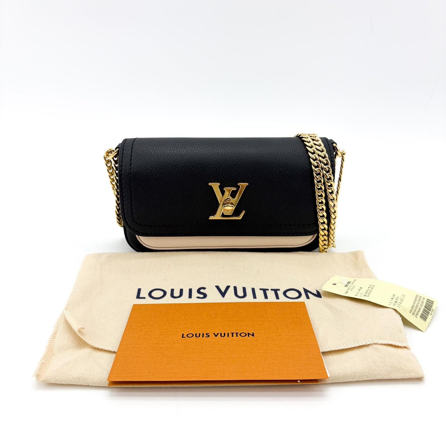 Louis Vuitton Lockme Chain Bag Noir Beige