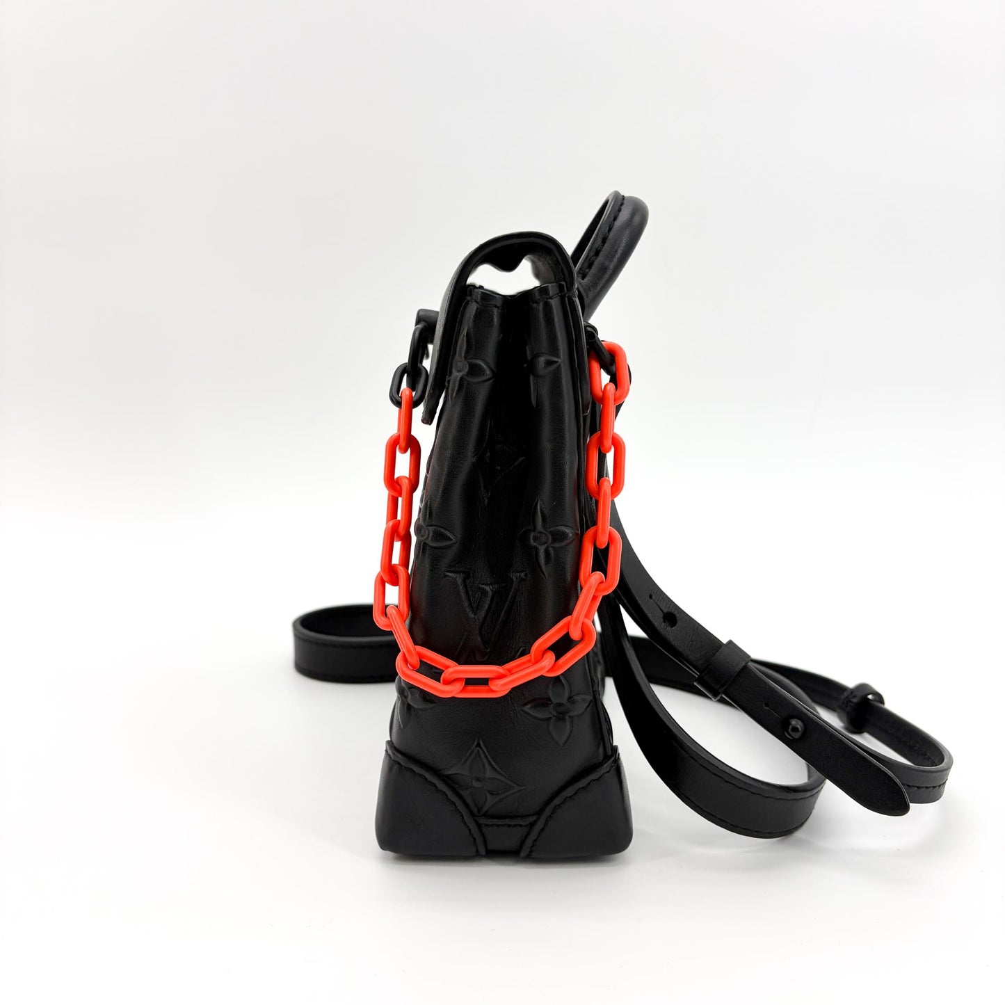 Louis Vuitton Monogram Taurillon Steamer XS Black