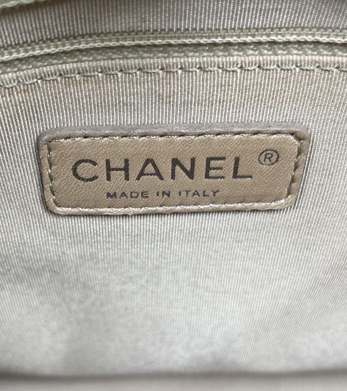 Chanel Ivory Caviar Big CC Grandchamp Shoulder Bag