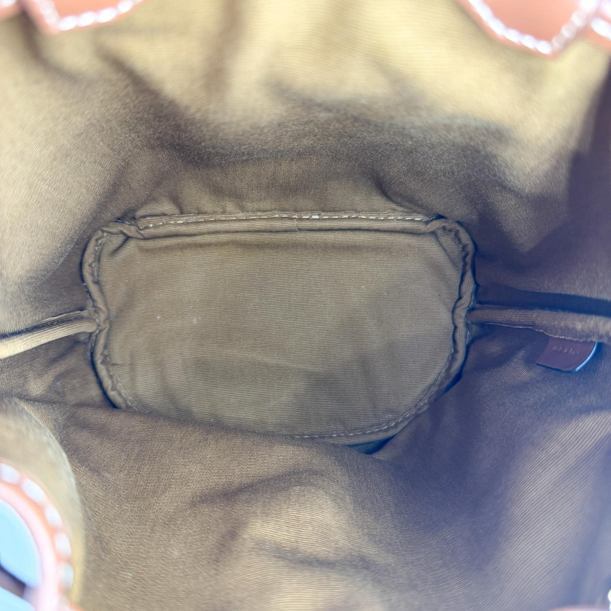 Celine Triomphe Canvas Mini Backpack Tan
