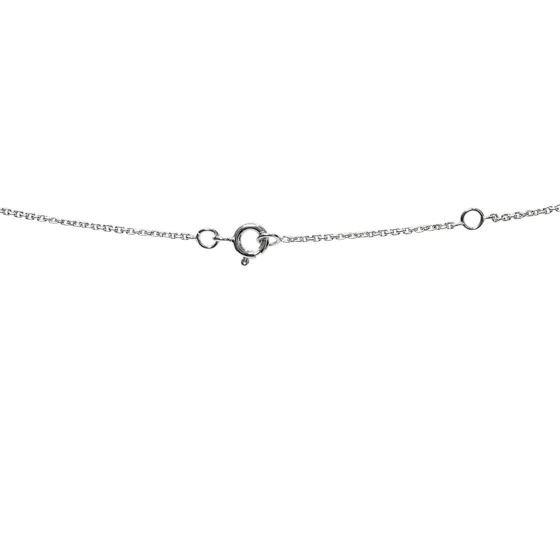 Louis Vuitton Small 18K White Gold LV Bolt Pendant Diamond Necklace