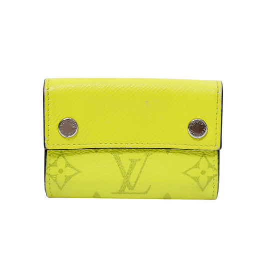 Louis Vuitton Lime Mini Three-Compartment Wallet