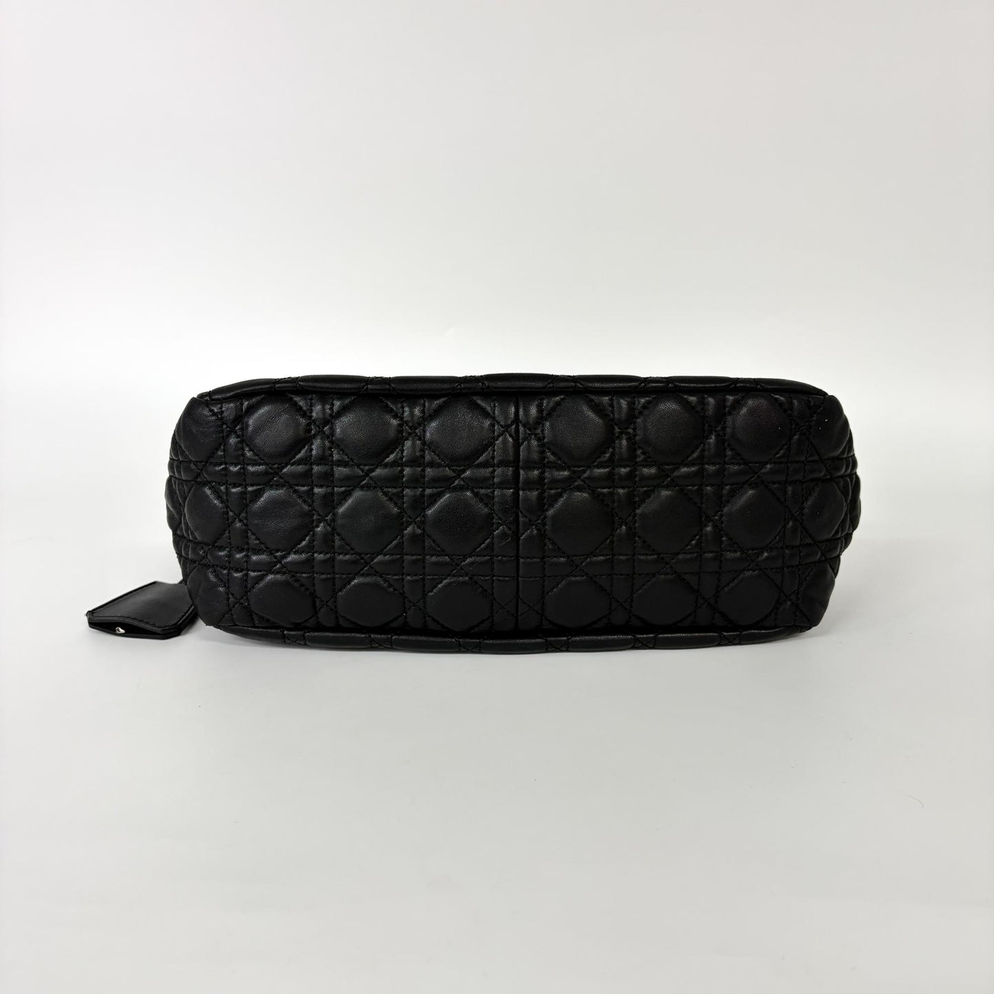 Dior New Rock Flap Bag Medium Black Cannage Lambskin Silver Hardware