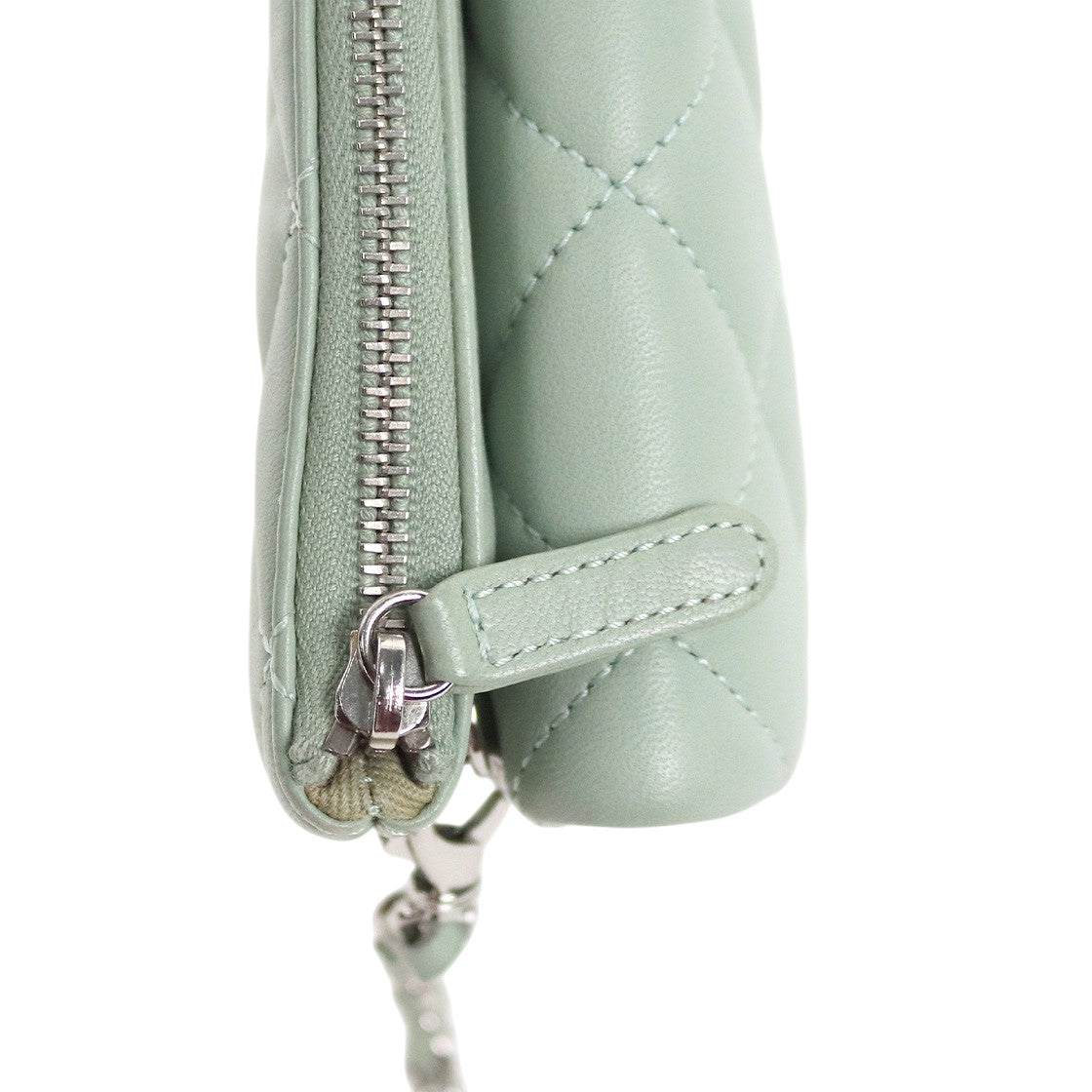 Chanel Mint Quilted CC Back Pocket Chain Shoulder Bag