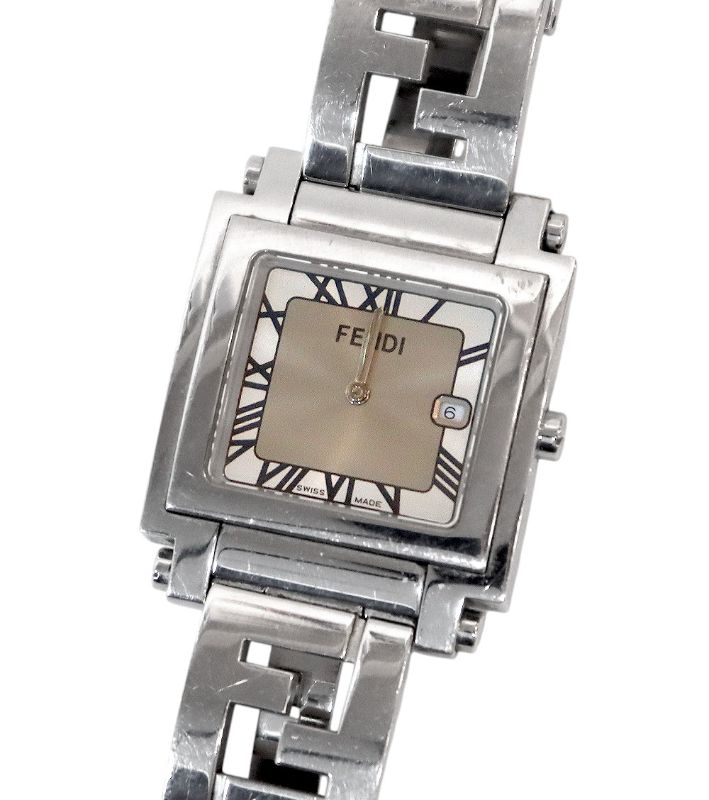 Fendi 30mm Quadrato Steel Quartz Watch