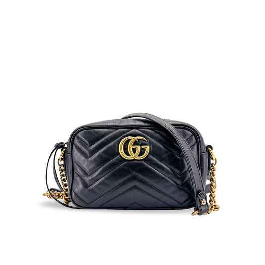 Gucci GG Marmont Mini Matelassé Shoulder Bag Black
