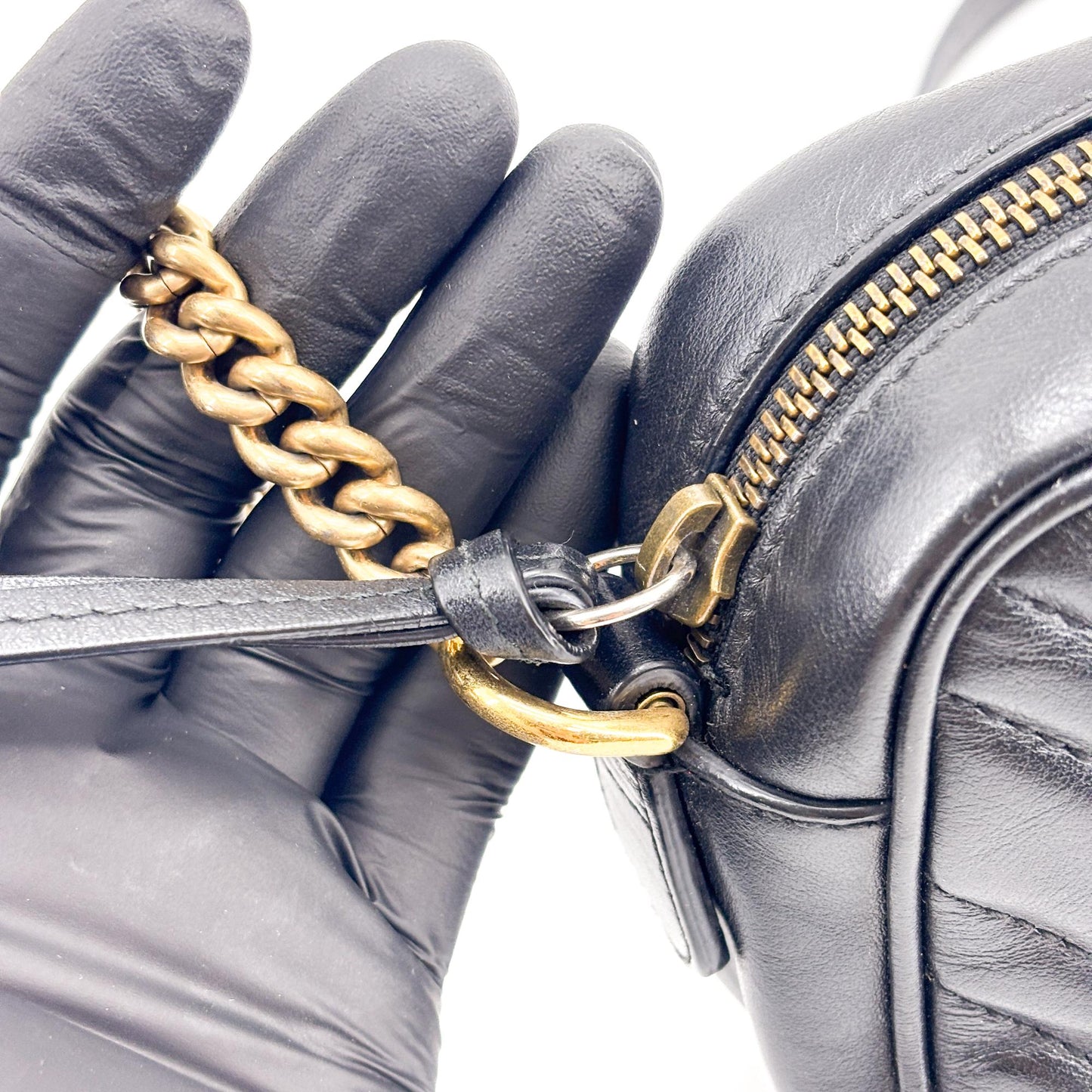 Gucci GG Marmont Mini Matelassé Shoulder Bag Black