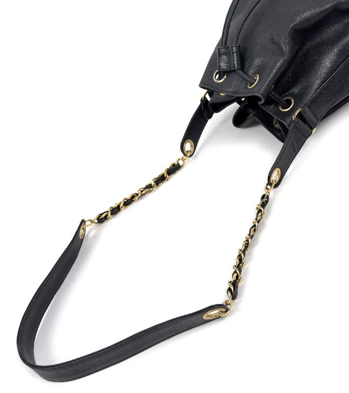 Chanel Black Caviar Triple C Bucket Bag