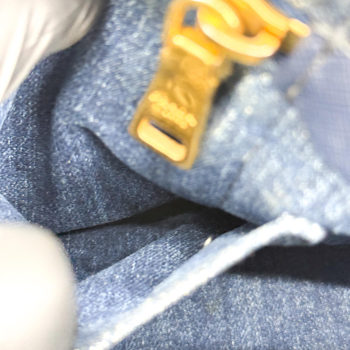 Prada Canapa Denim Tote Bag Blue