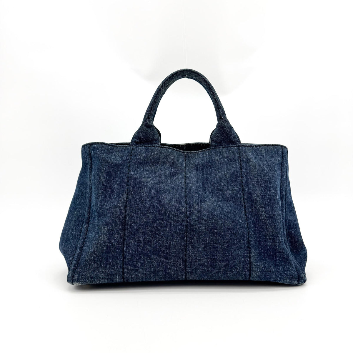 Prada Canapa Denim Tote Bag Blue