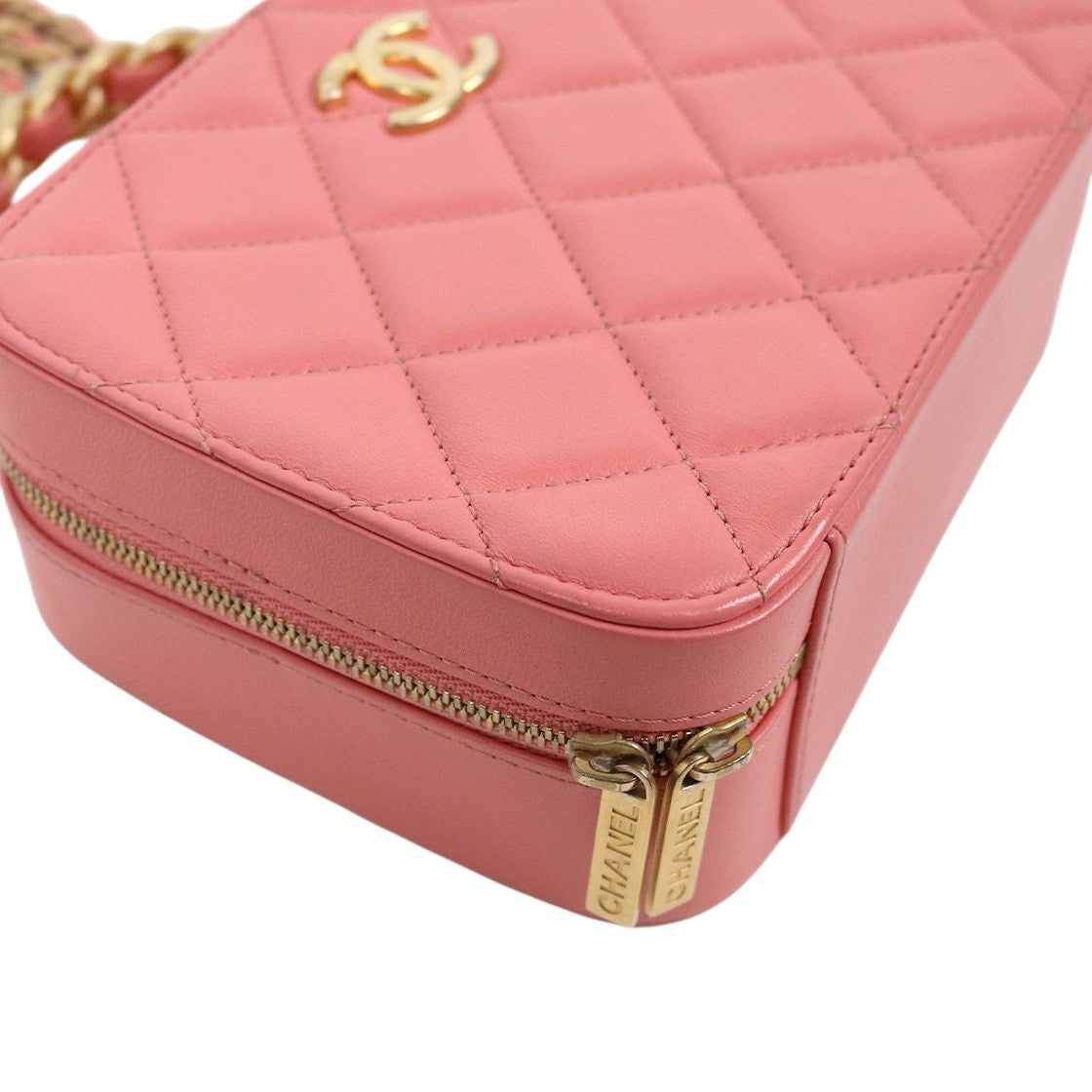 Chanel Pink Cosmetics Top-Handle Vanity Bag