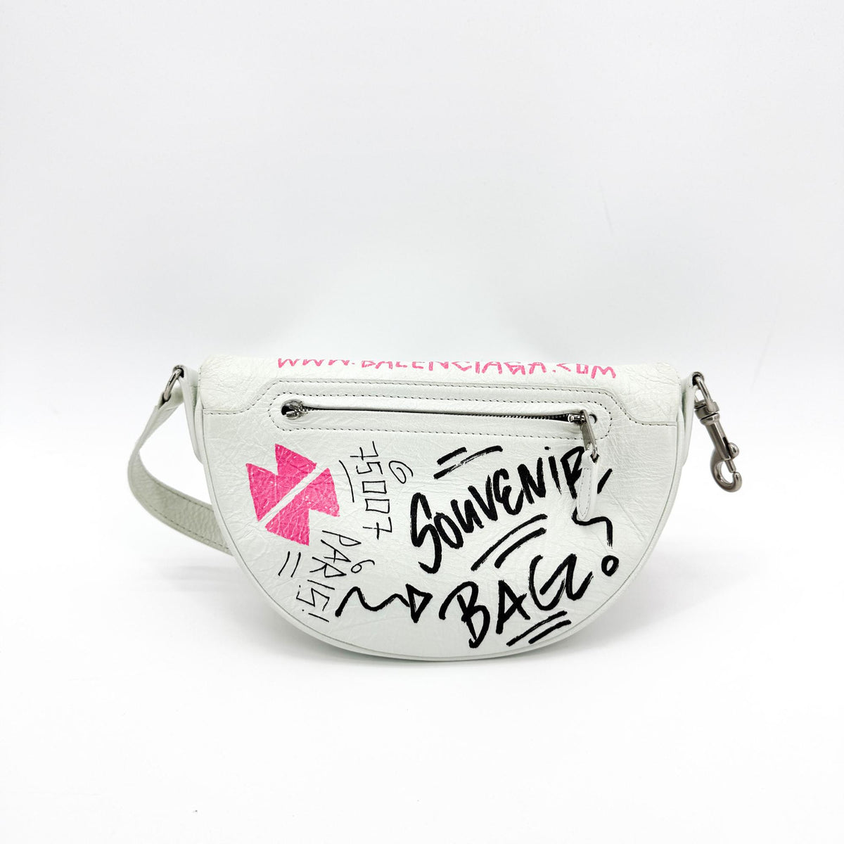 Balenciaga Souvenir Belt Bag Small White