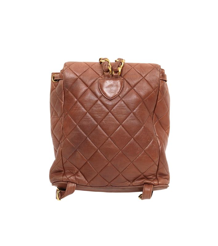 Chanel Brown Lambskin Dumas Backpack