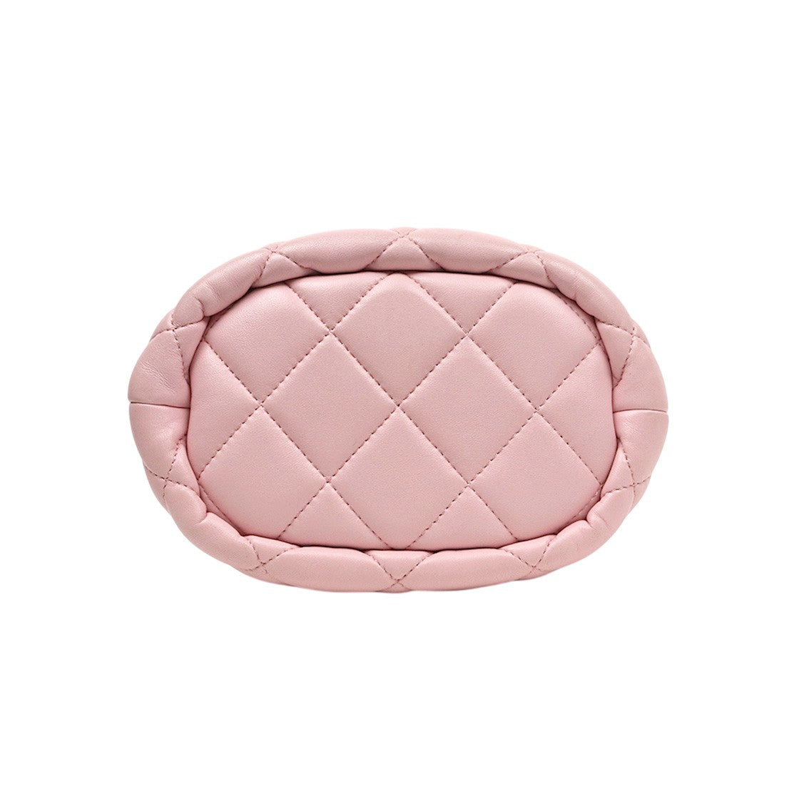 Chanel Pink Lambskin Drawstring Bucket Bag