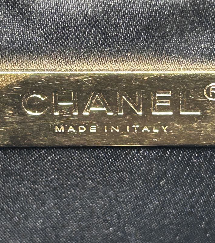 Chanel Black CC Embossed Chain Shoulder Bag