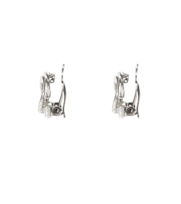 Chanel CC Silver Earrings