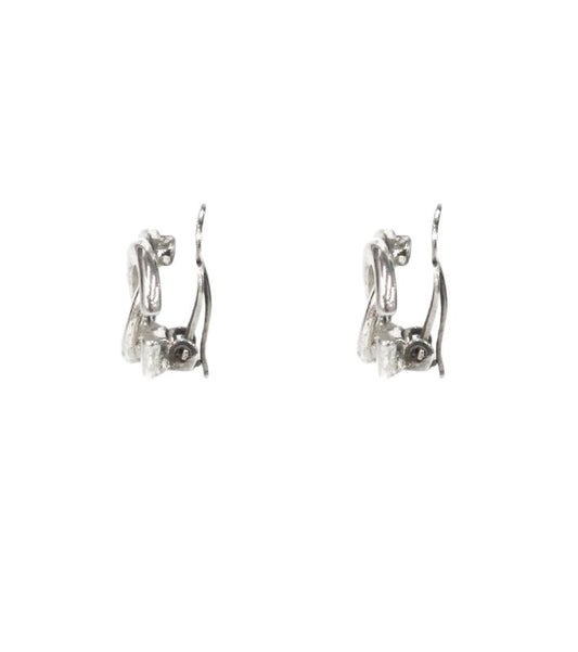 Chanel CC Silver Earrings