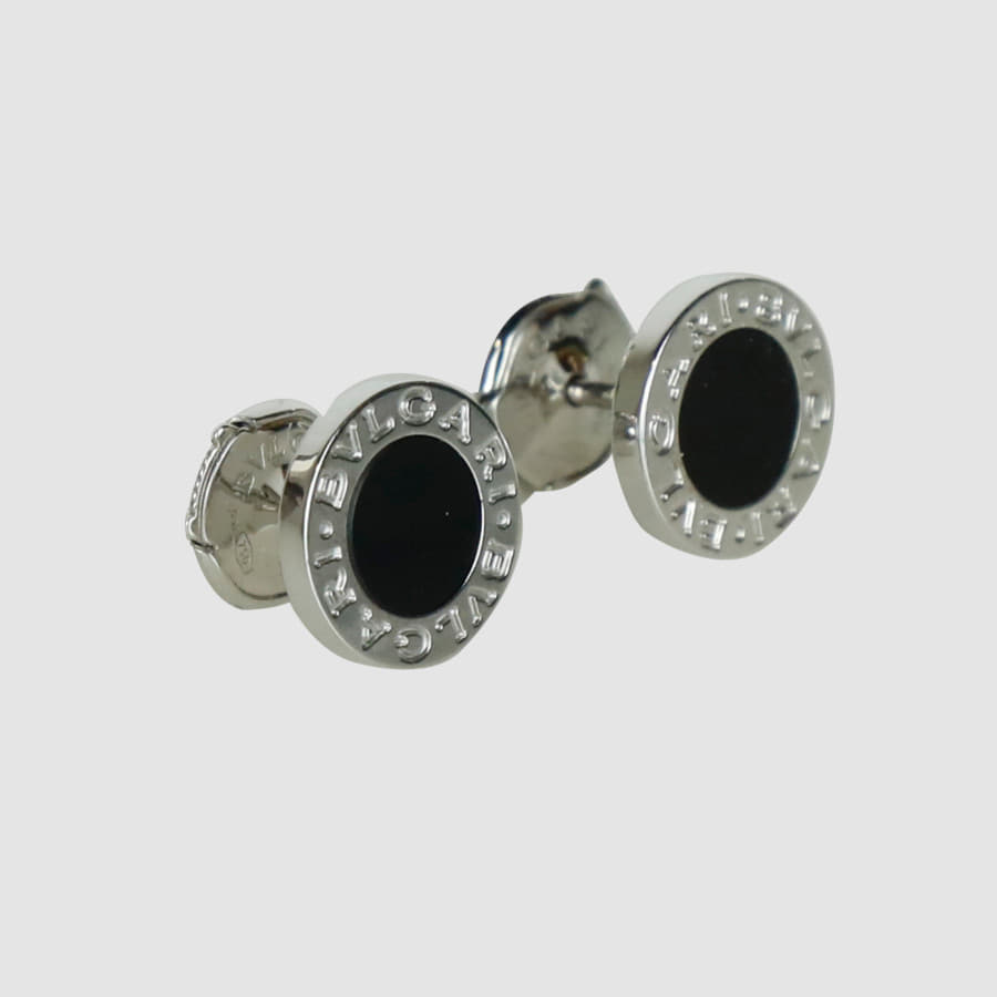 BB Onyx White Gold Earrings