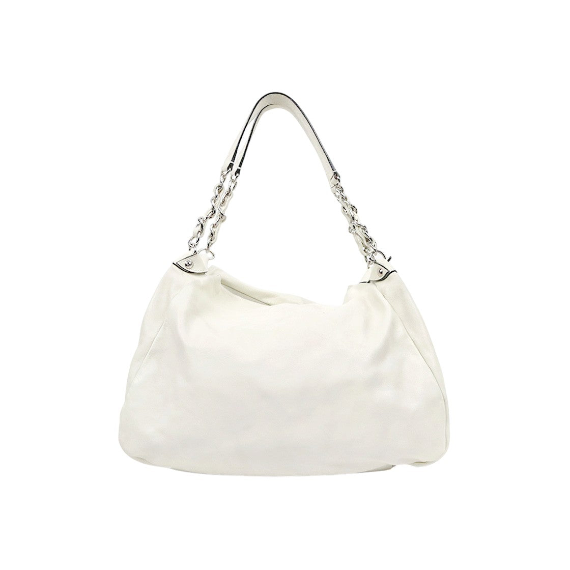 Chanel White Big CC Chain Shoulder Bag